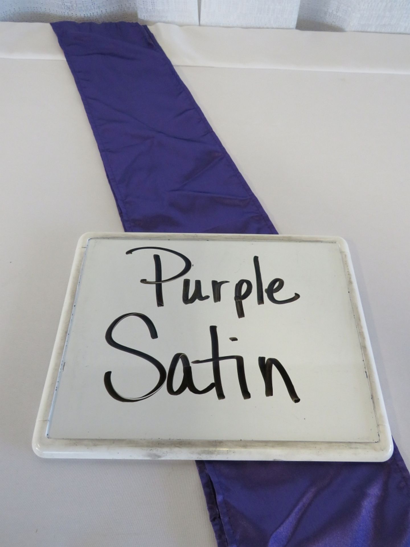 Chair Sash, Satin, Purple
