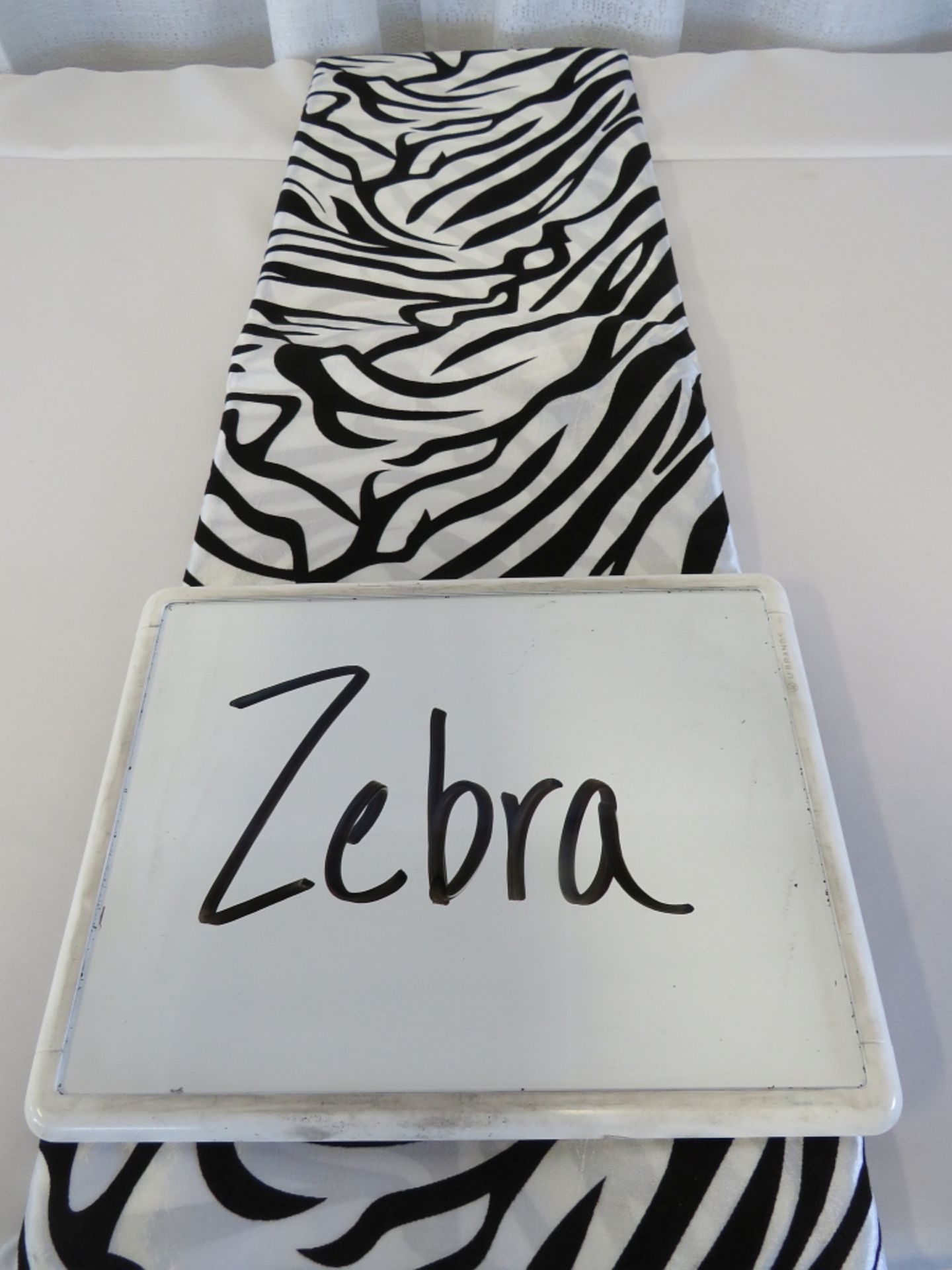 70" x 70" Tablecloth, Zebra