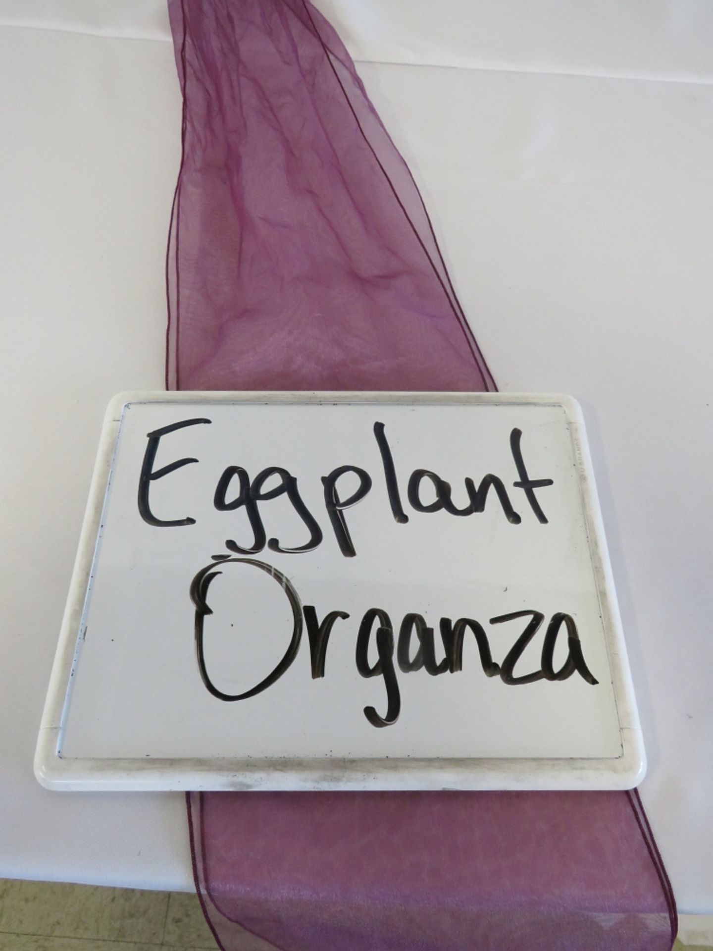 Chair Sash, Organza, Eggplant