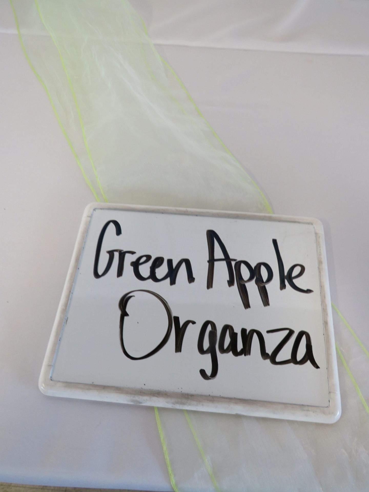 Chair Sash, Organza, Apple Green