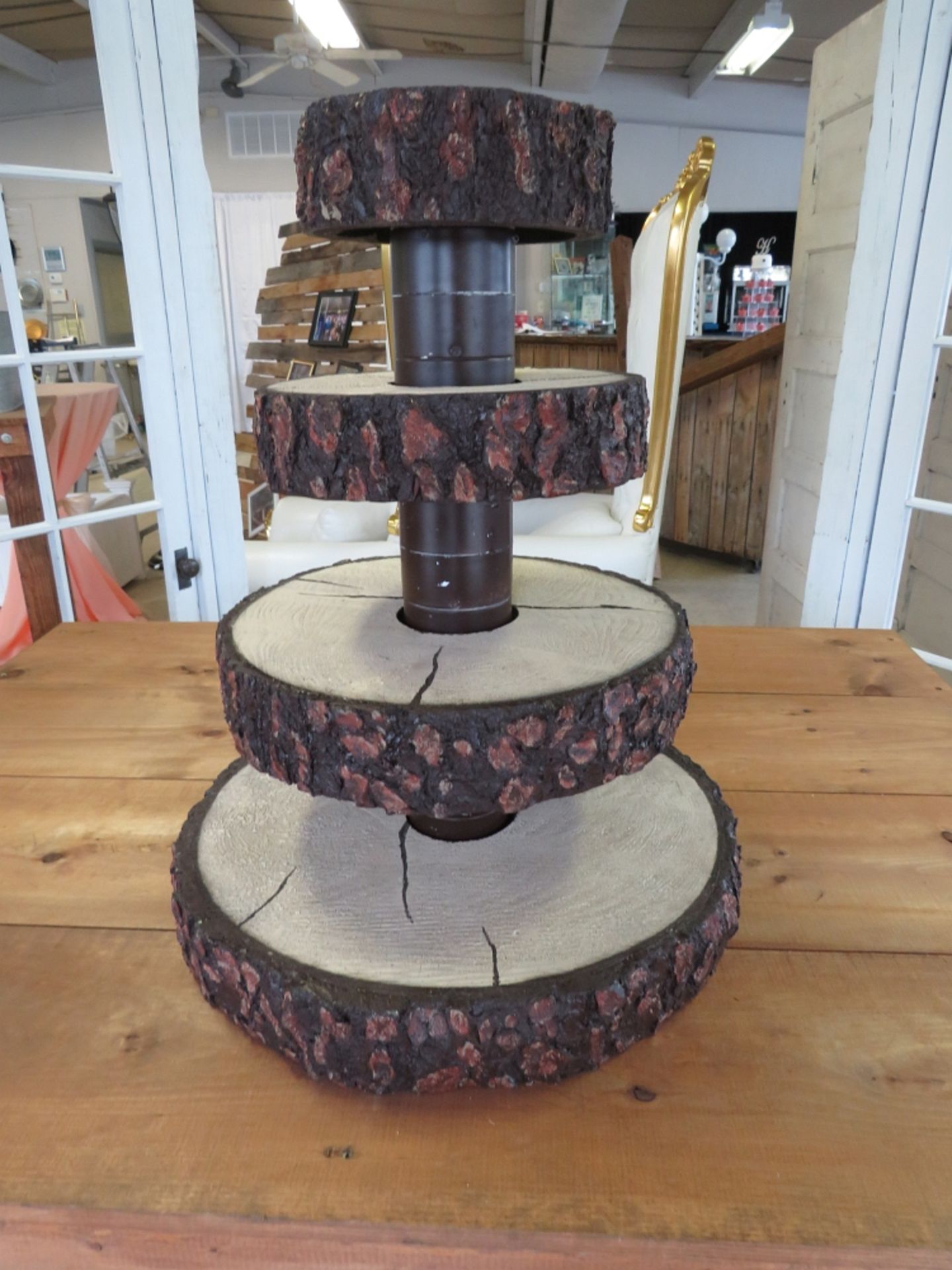 Rustic Log Cupcake Stand