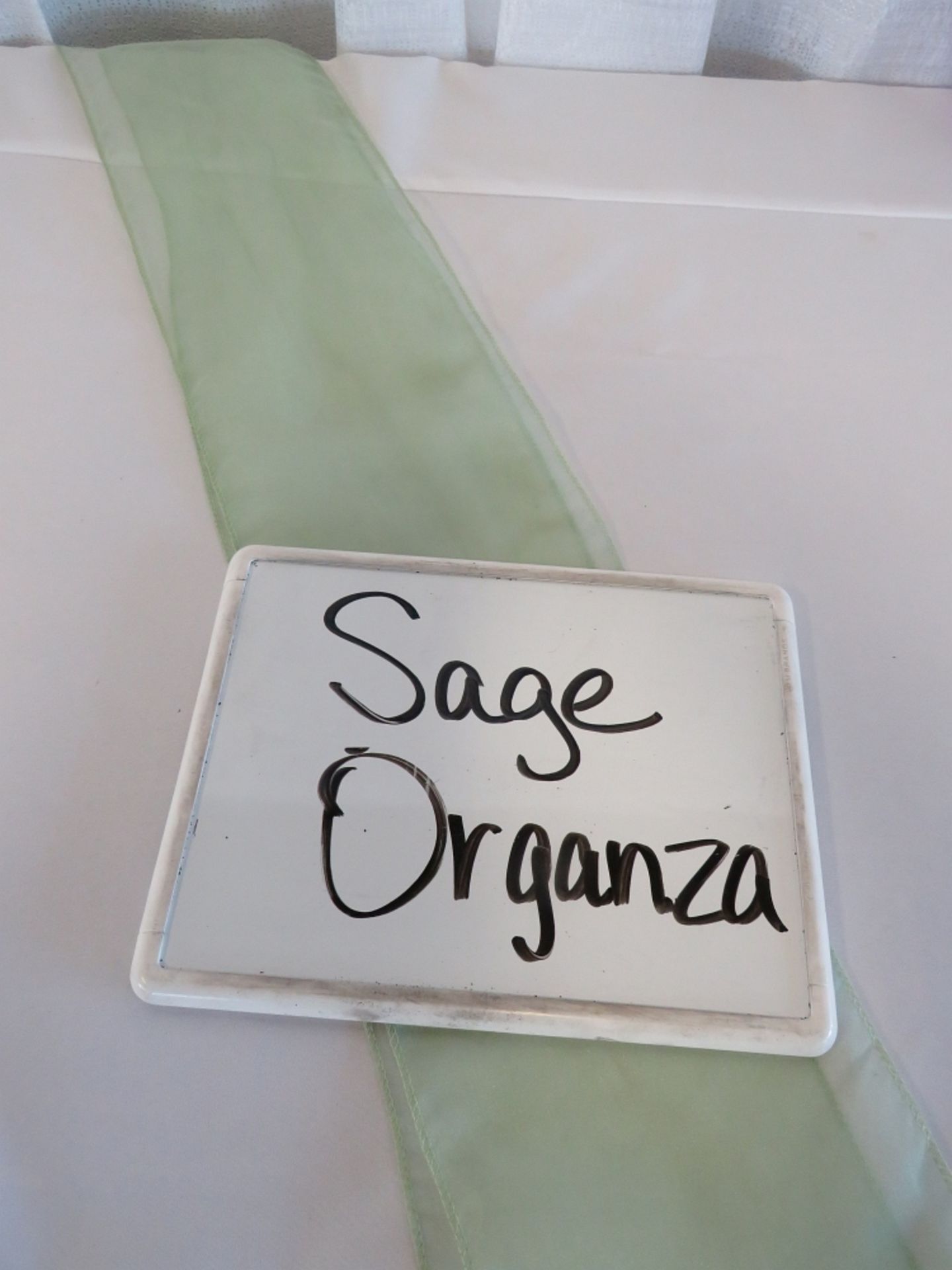 Chair Sash, Organza, Sage