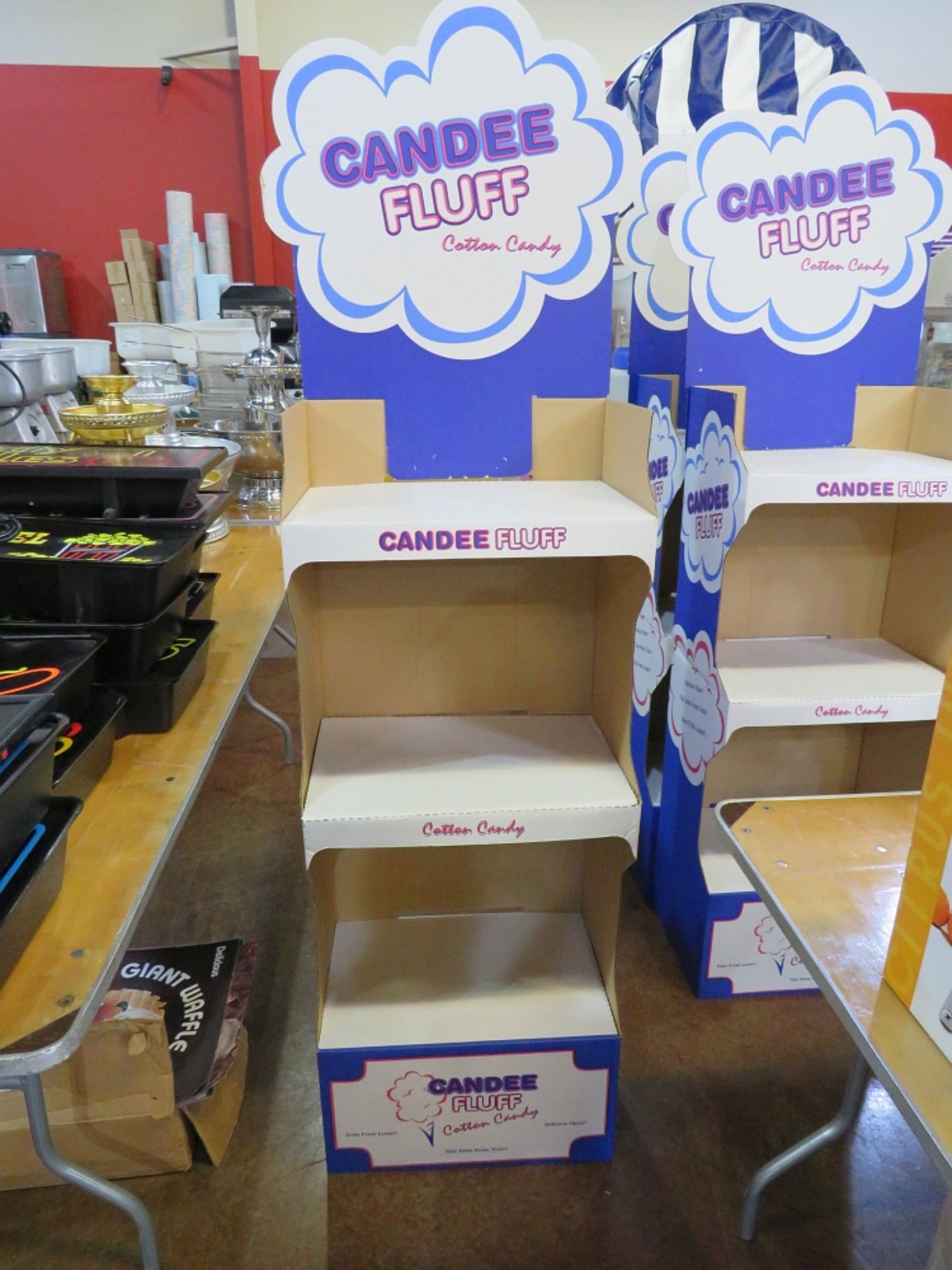 Cardboard Candee Fluff Cotton Candy Displays
