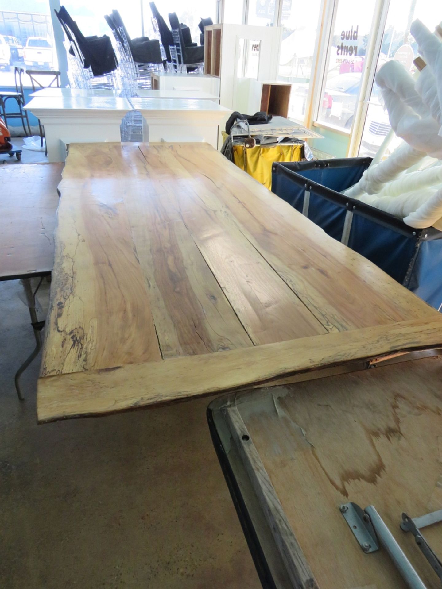 LARGE WOOD SLAB BAR TOP 7'