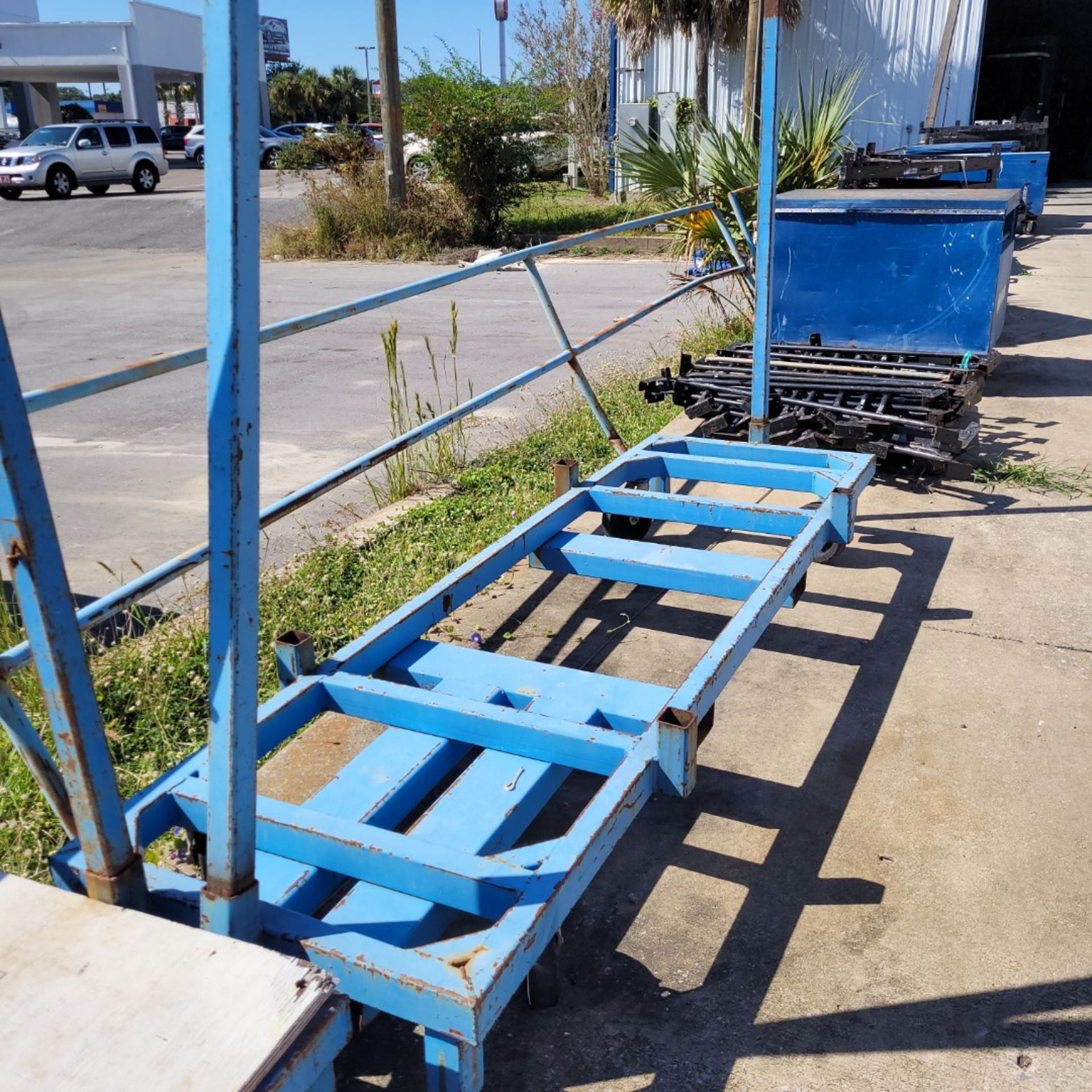 4-WHEEL LINKABLE BLUE DOLLY, 32"X96"