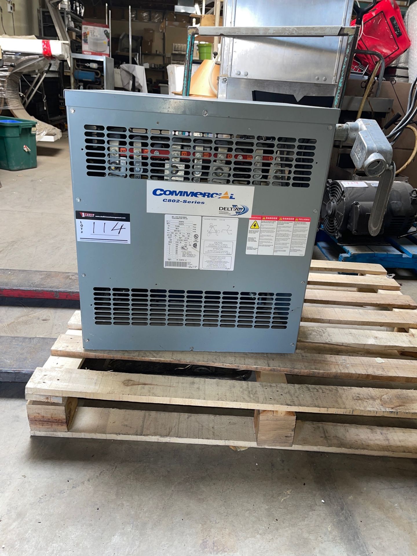 COMMERCIAL, C802 SERIES DELTA TRANSFORMER, 75 KVA, PRIMARY 600 V, SEC 208Y/120 V, 3 PHASE - Image 5 of 5