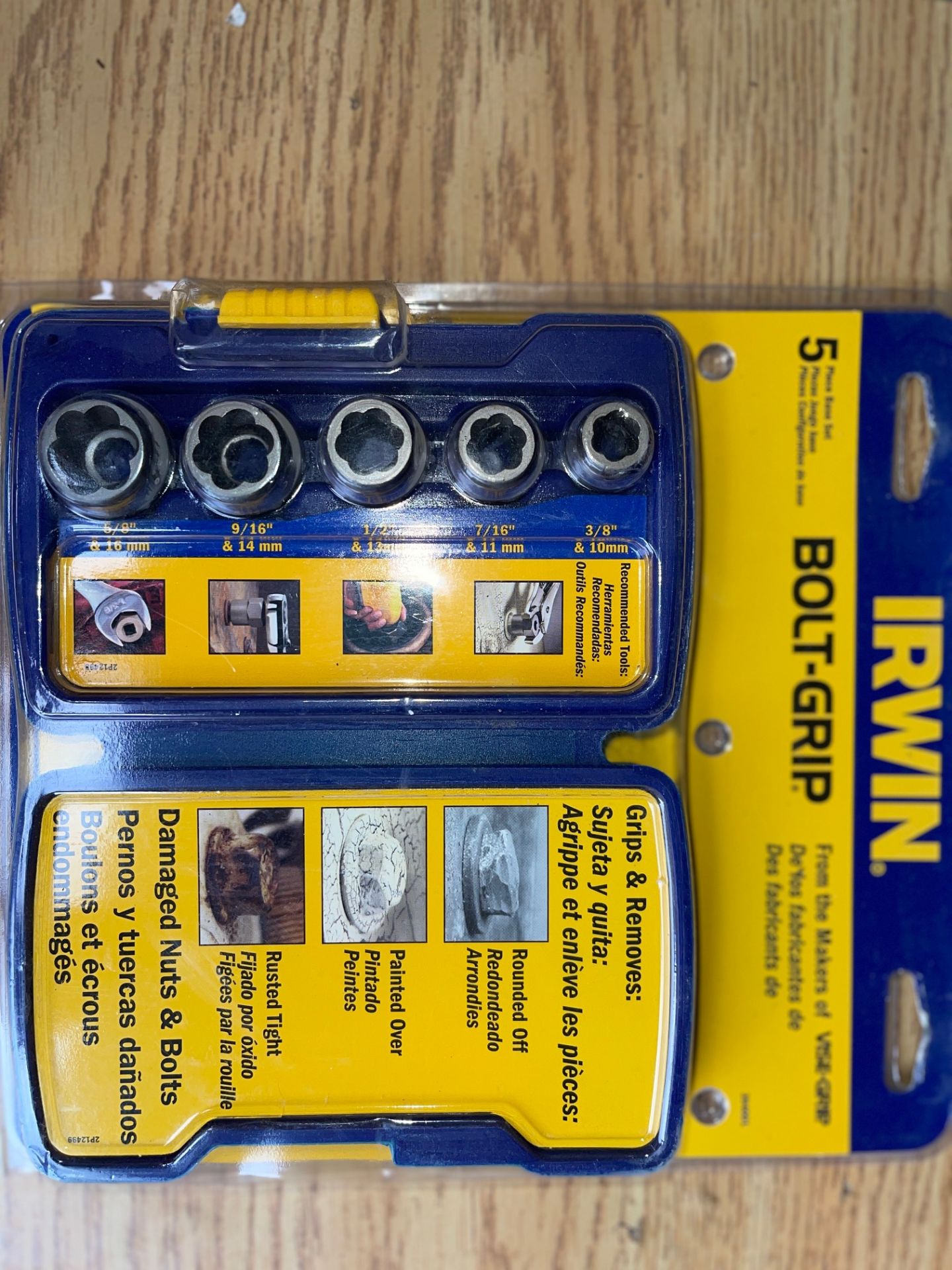 (IRWIN)5PC BOLT-GRIP SET FOR REMOVAL OF DAMAGED NUTS AND BOLTS - Image 2 of 2