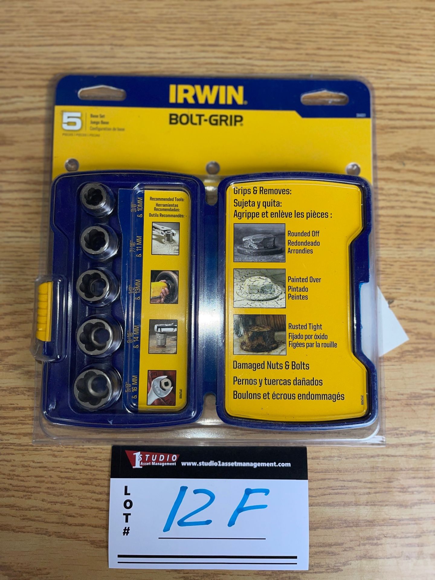 (IRWIN)5PC BOLT-GRIP SET FOR REMOVAL OF DAMAGED NUTS AND BOLTS - Image 3 of 3