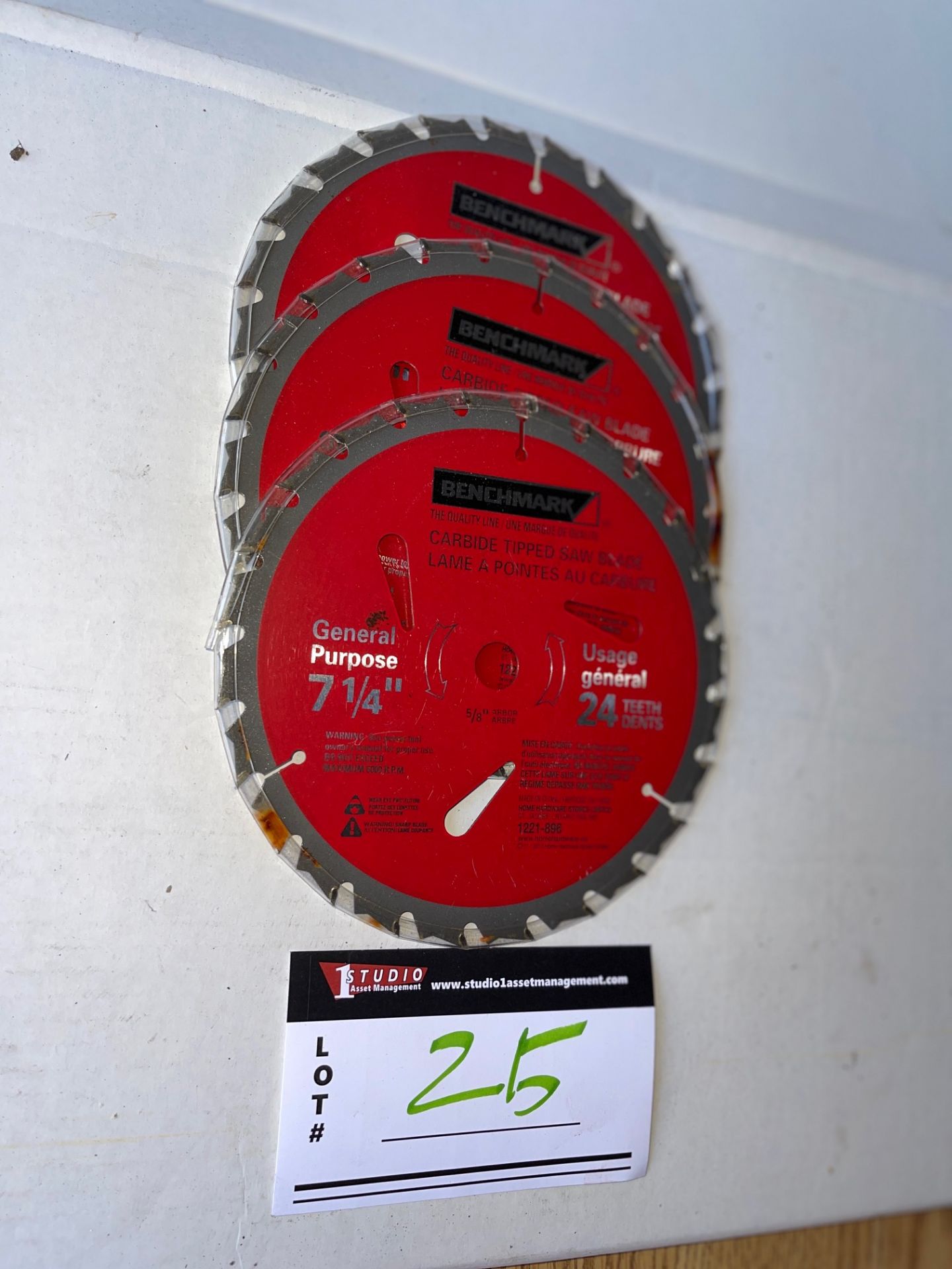 LOT/CARBIDE TIP SAW BLADES 7 1/4", QTY 3