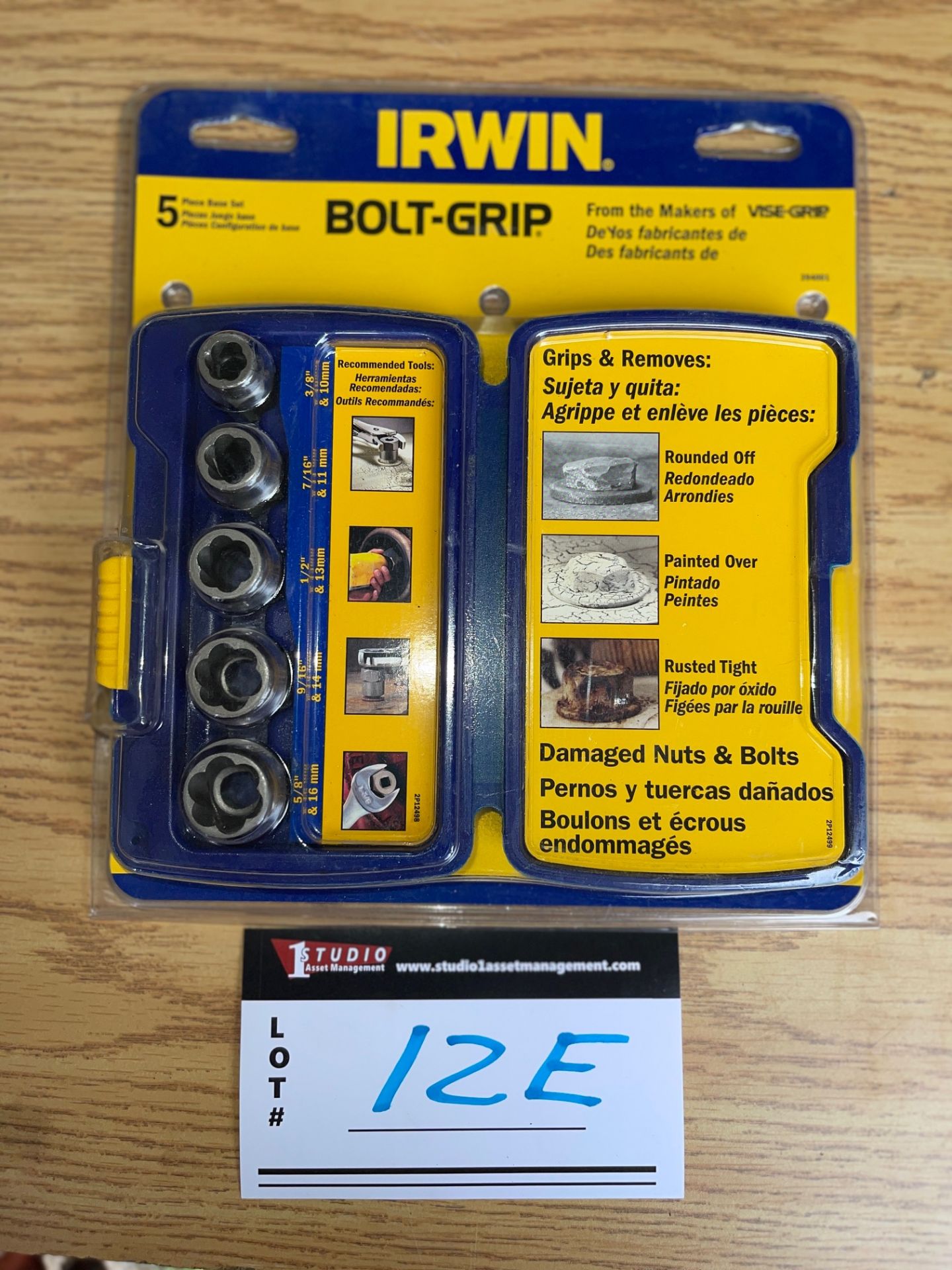 (IRWIN)5PC BOLT-GRIP SET FOR REMOVAL OF DAMAGED NUTS AND BOLTS