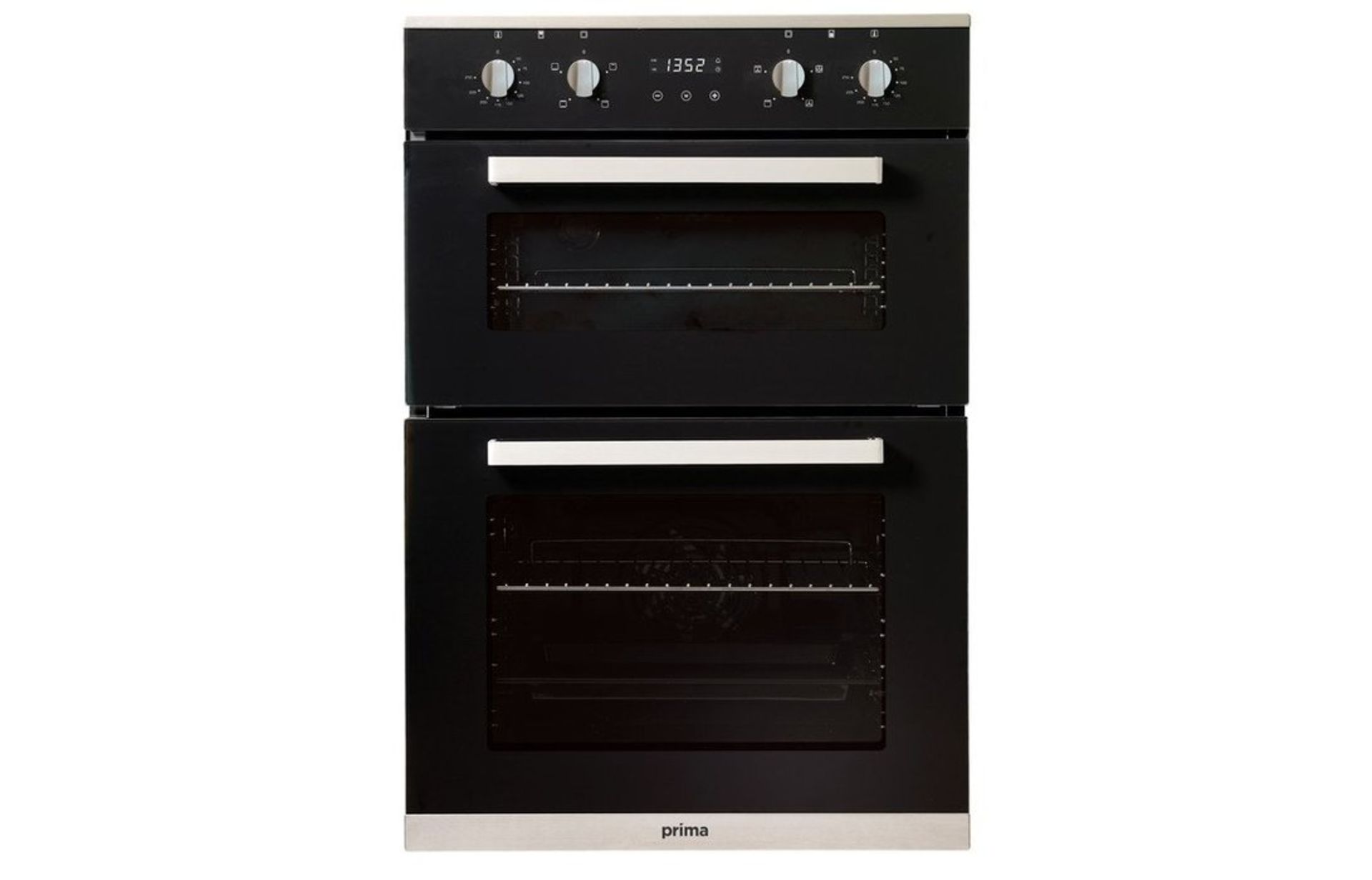 NEW Prima+ PRDO3 B/I Double Electric Oven - Black & St/Steel (P3) A Built In Double Electric Oven in