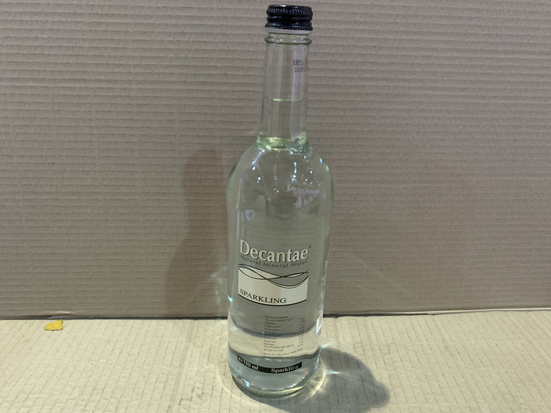 120 X BRAND NEW 750ML DECANTAE GLASS BOTLLE SPARKING MINERAL WATER RRP £6 EACH R15