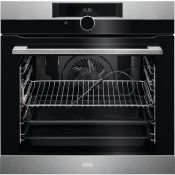 NEW AEG BPK842720M Built-In Single Oven - St/Steel (P4) 71 Litre Capacity, Pyrolytic Cleaning, LED