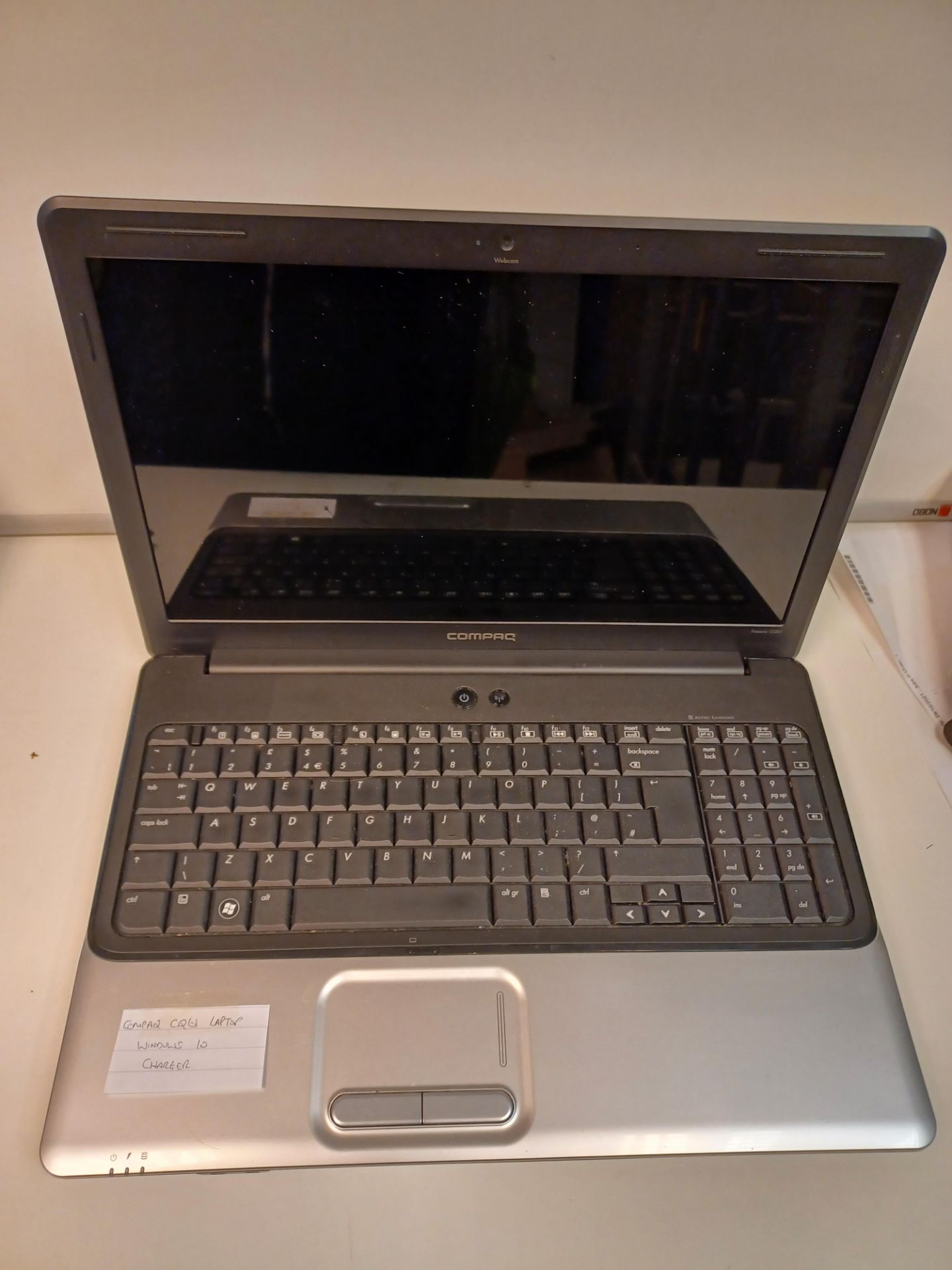 COMPAQ CQ61 LAPTOP, WINDOWS 10, CHARGER