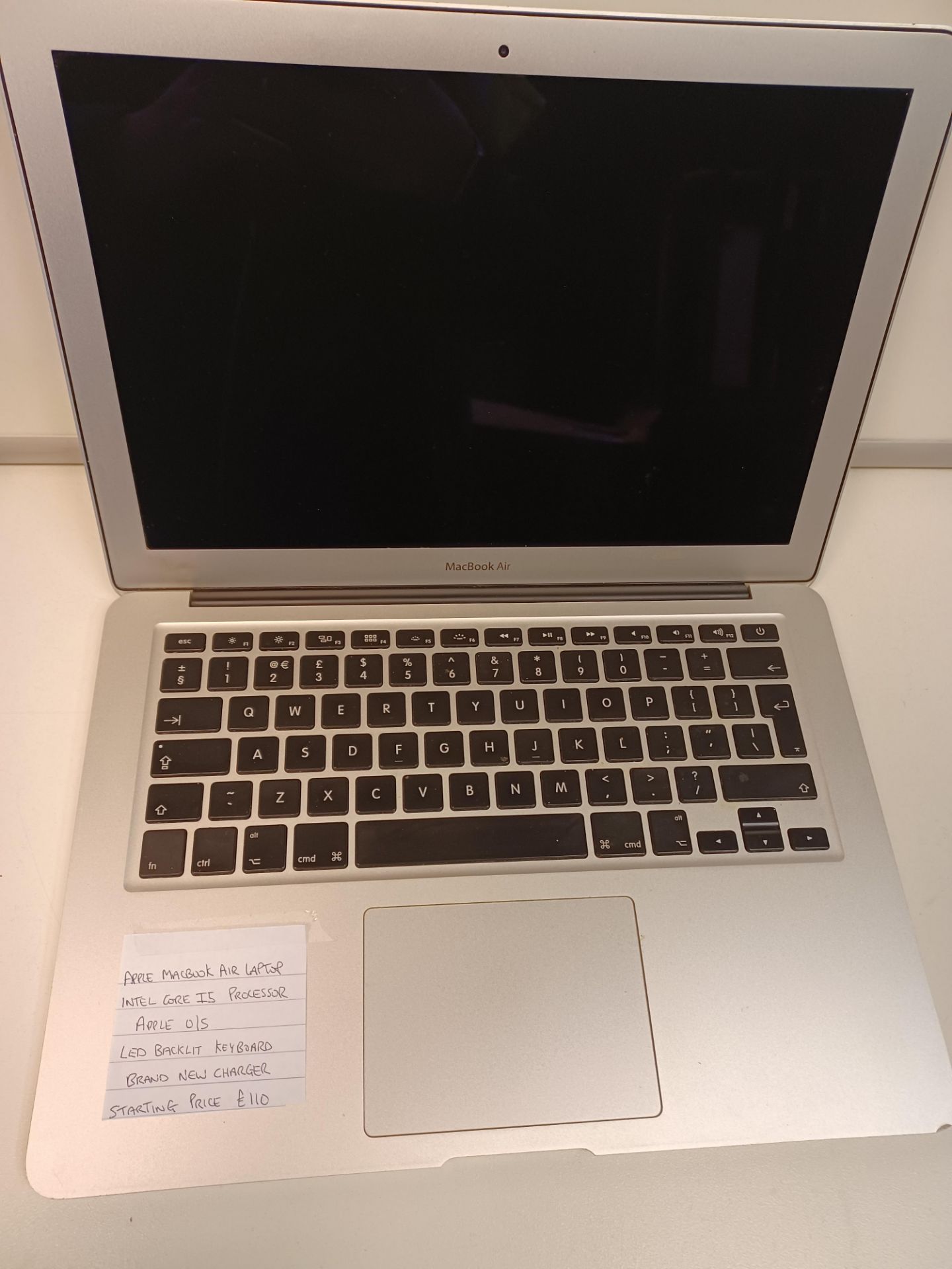 APPLE MACBOOK AIR LAPTOP, INTEL CORE I5 PROCESSOR, APPLE 0/S, LED BACKLIT KEYBOARD, BRAND NEW