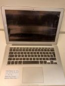 APPLE MACBOOK AIR LAPTOP, INTEL CORE I5 PROCESSOR, NO O/S, BRAND NEW CHARGER