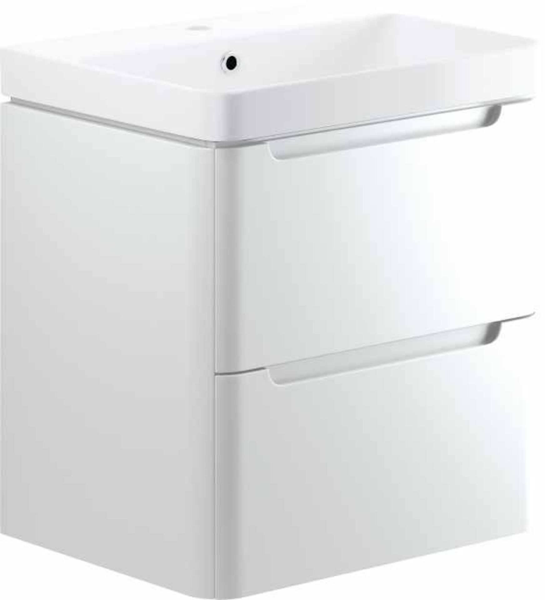 LAM 600 2 DRW W/HUNG WHITE GLOSS MFMFT0192