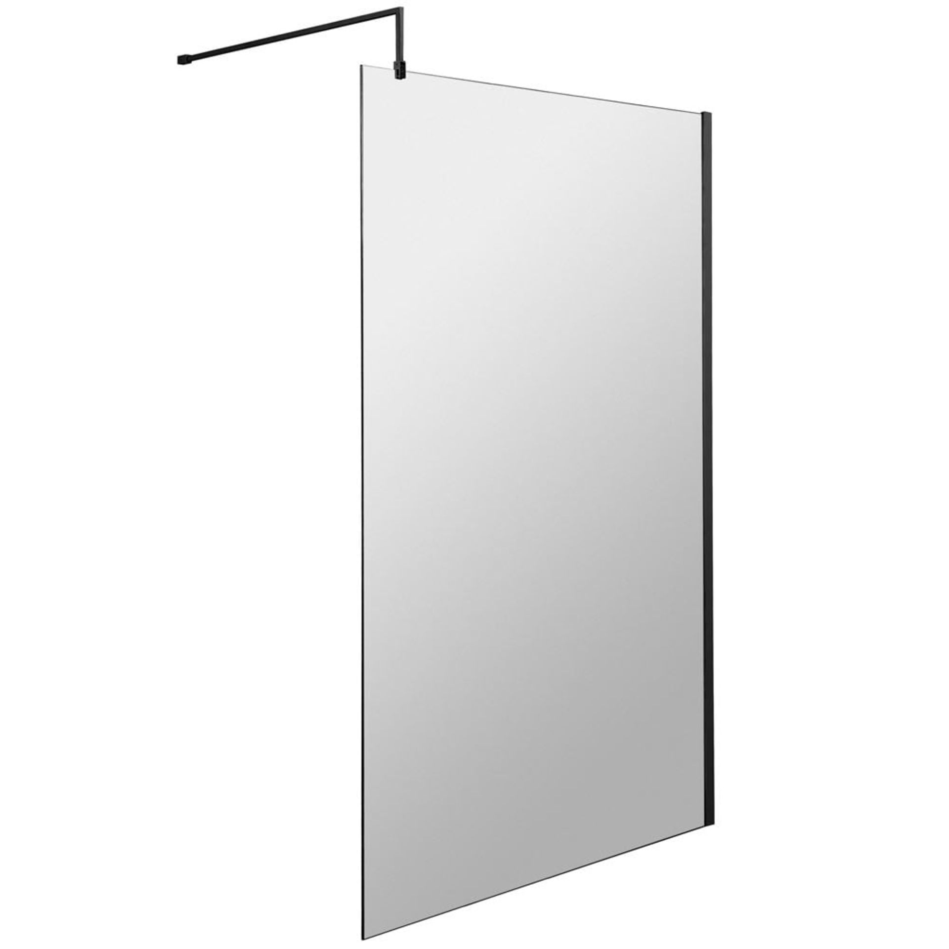 (SUP62) New 1200mm -8mm- Designer Black Framed Wetroom Panel. The Framed Beauty Black Framed - Image 2 of 2