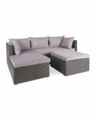 (2111926) Anthracite Rattan Sofa With Cover