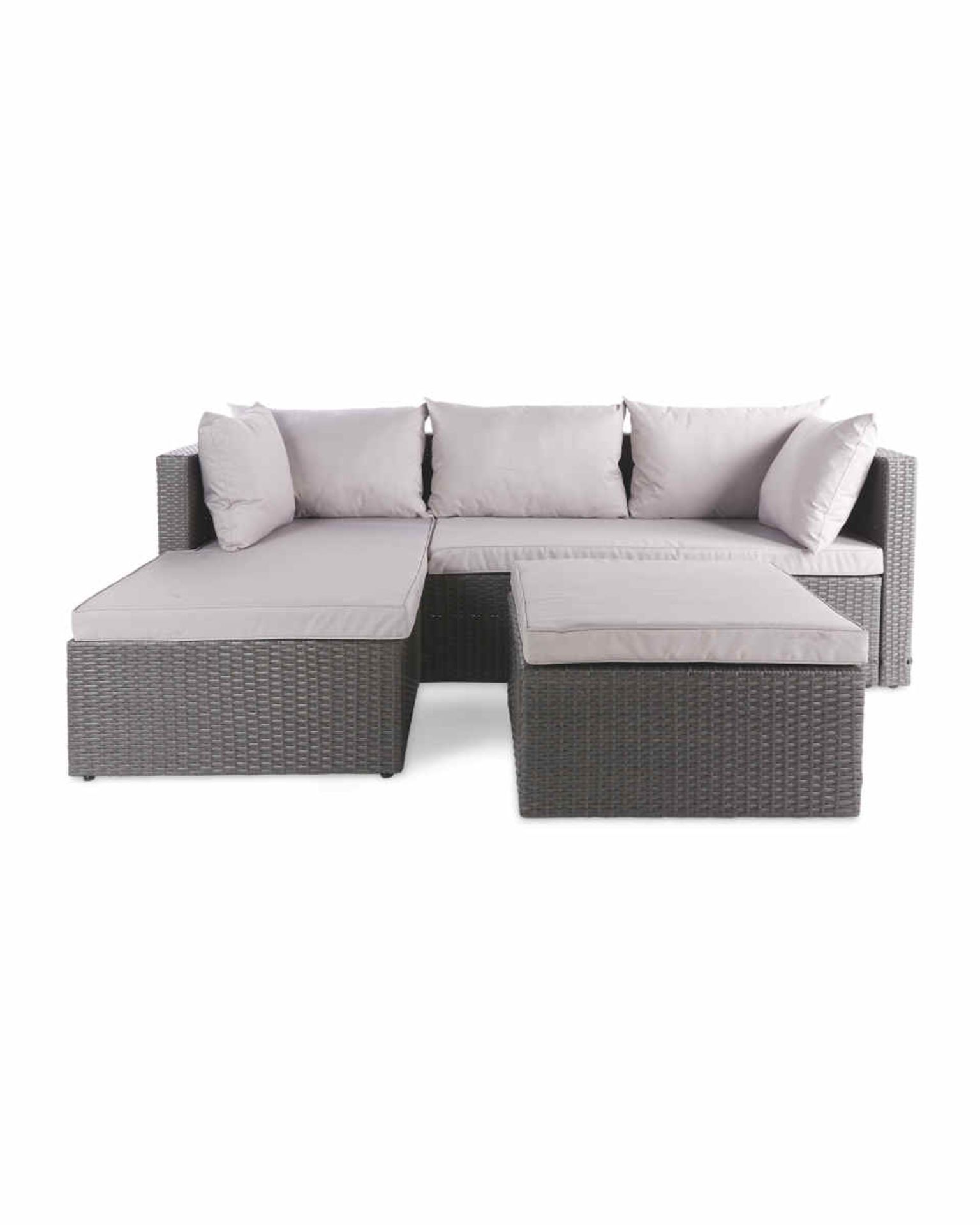 (2116430) Anthracite Rattan Sofa With Cover - Image 2 of 2