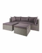 (2109811) Grey Rattan Sofa With Cover
