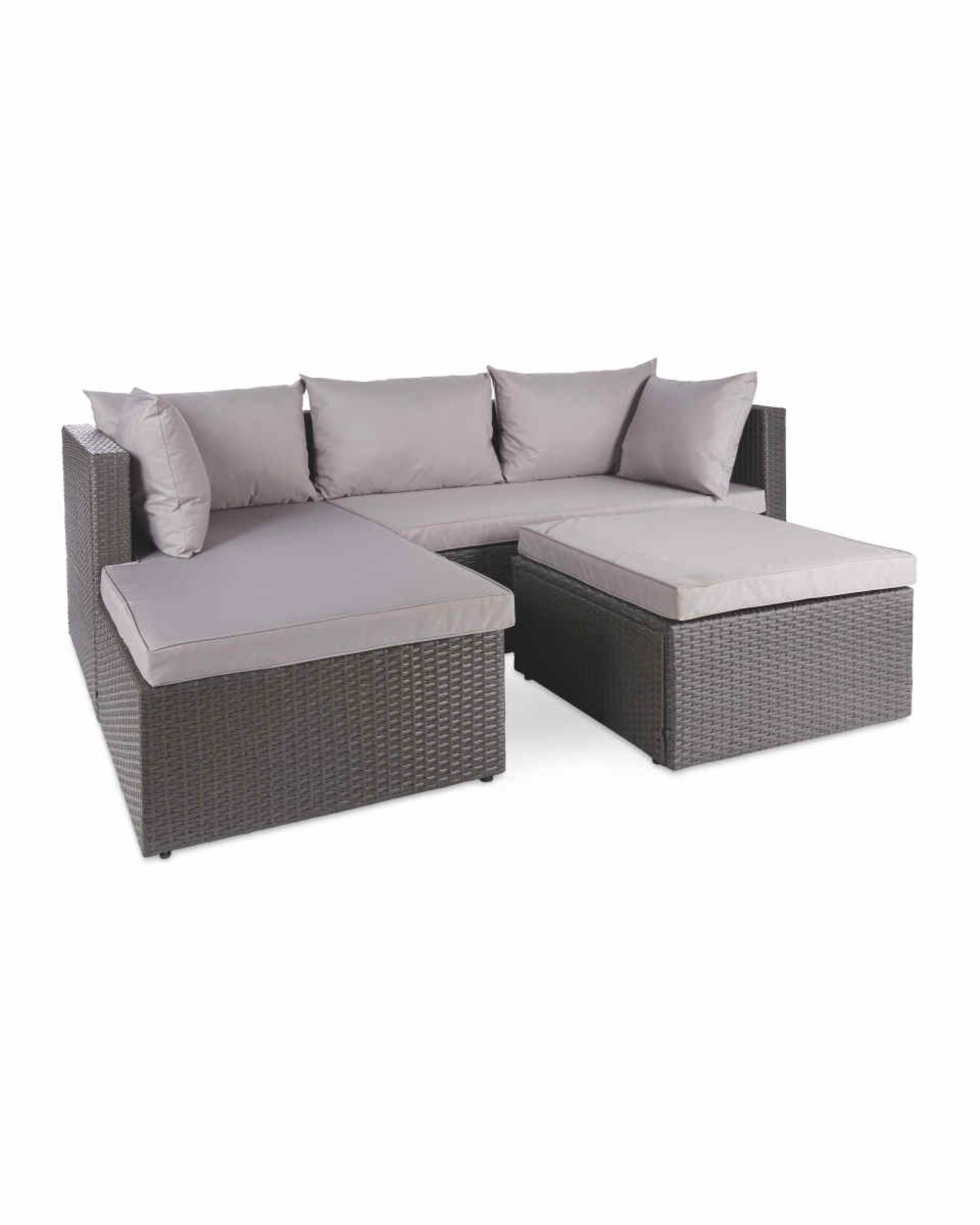 (2116430) Anthracite Rattan Sofa With Cover