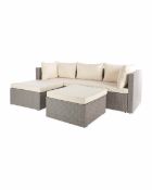 (2404119) Cream/Grey Rattan Sofa With Cover
