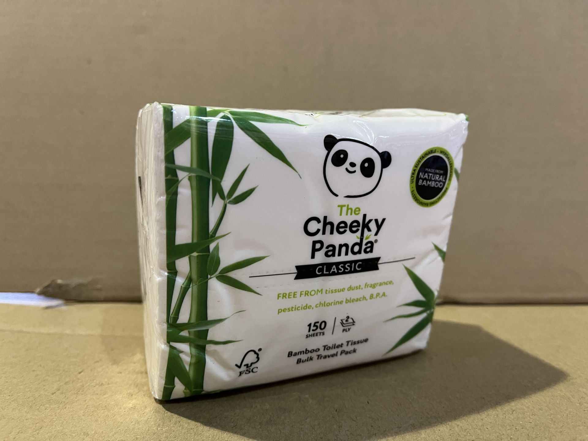 144 X BRAND NEW PACKS OF 50 CHEEKY PANDA BAMBOO TOILET TISSUE R15