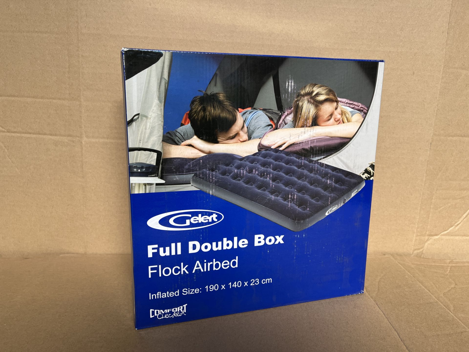 10 X BRAND NEW GELERT FULL DOUBLE BOX FLOCK AIRBED S1P