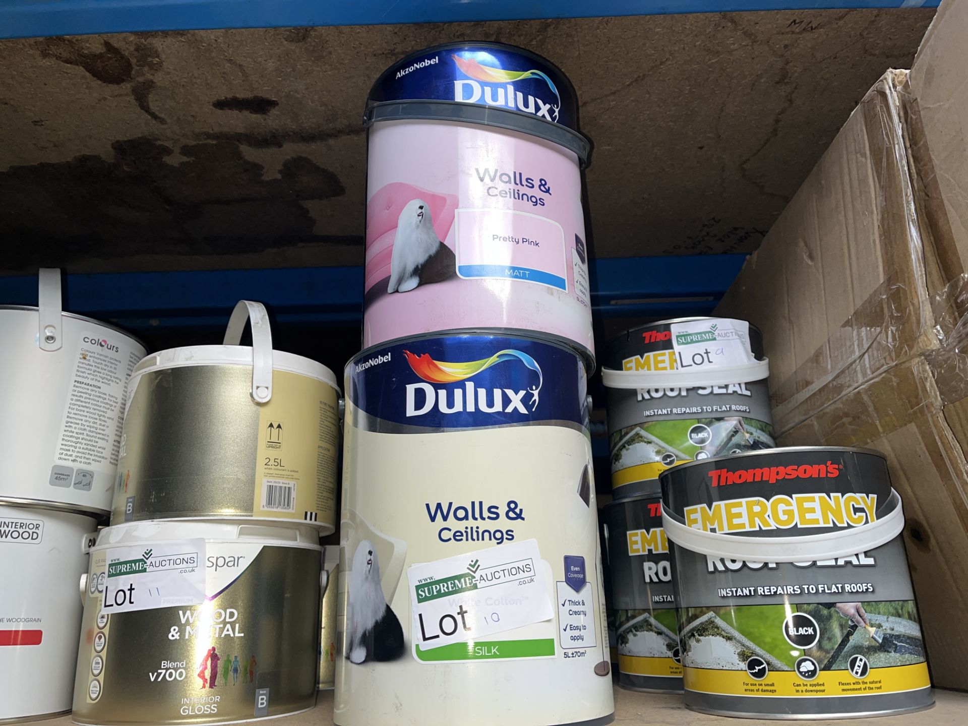 3 X BRAND NEW DULUX WALLS AND CEILING PAINT 5L (VARIOUS COLOURS) S1-36