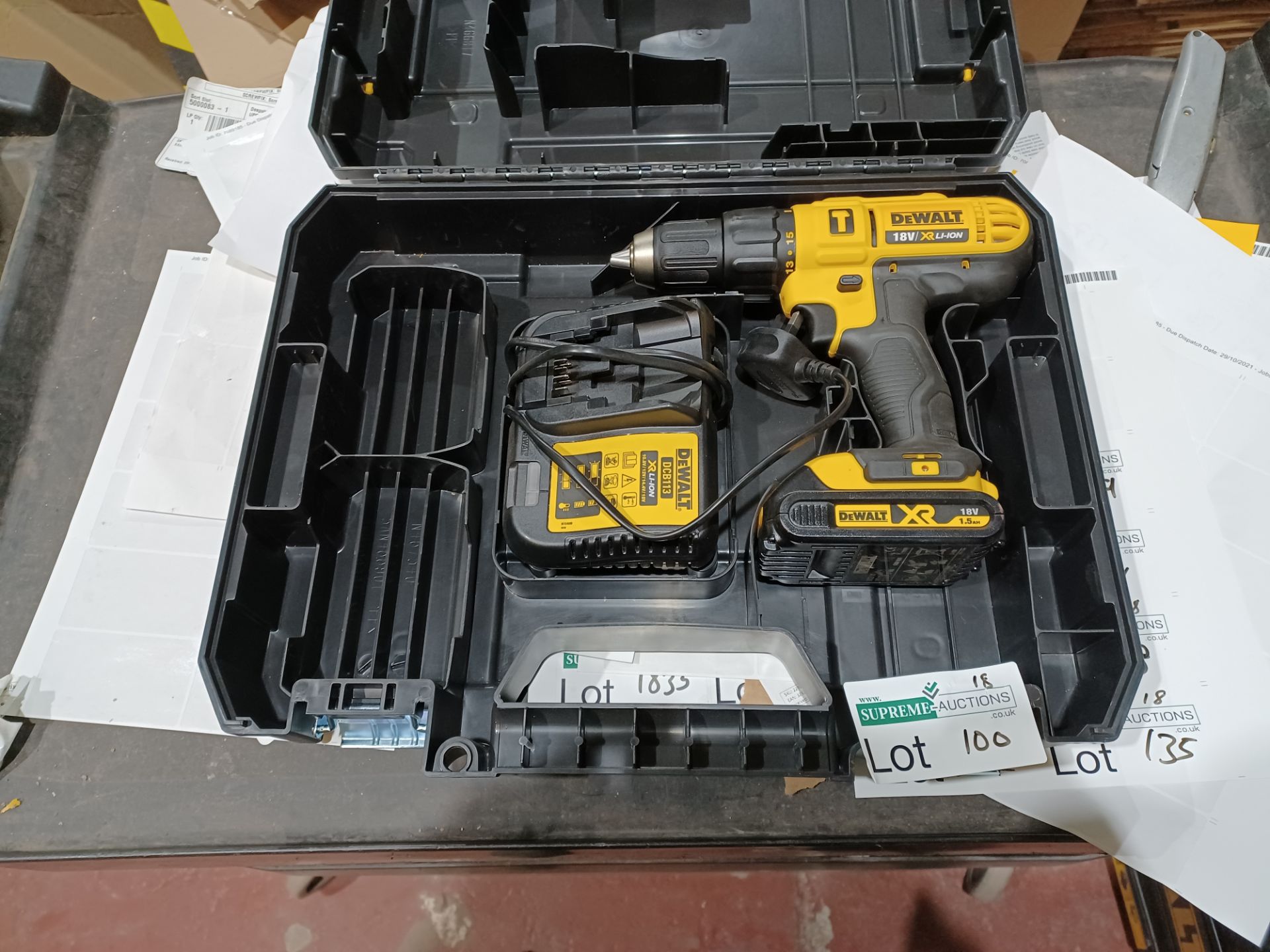 DEWALT DCD776D2T- GB 18V 2.0AH LI-ION XR CORDLESS COMBI DRILL WITH BATTERY CHARGER AND CARRY CASE