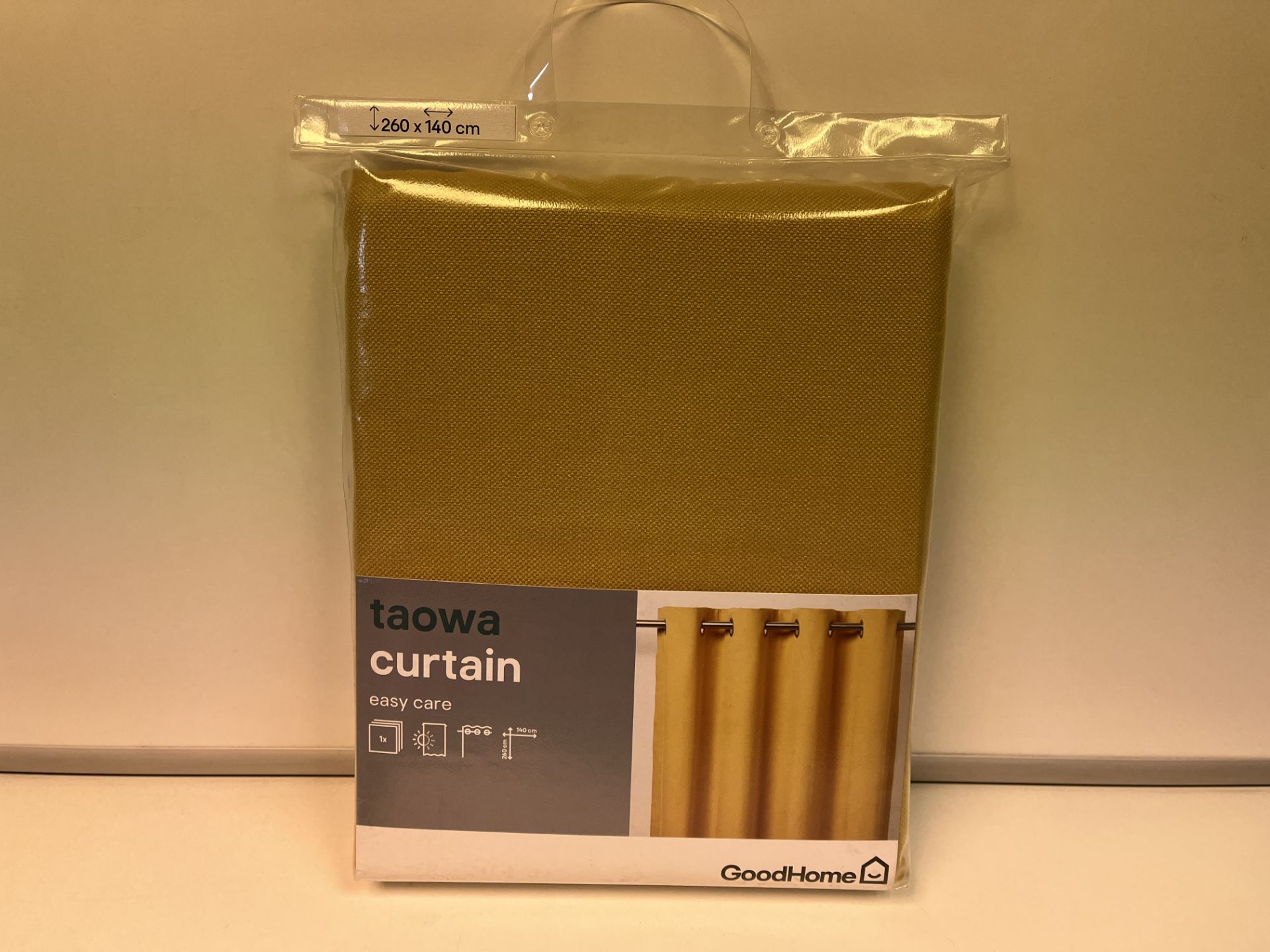 16 X BRAND NEW GOODHOME TAOWA CURTAINS MUSTARD 260 X 140CM R18