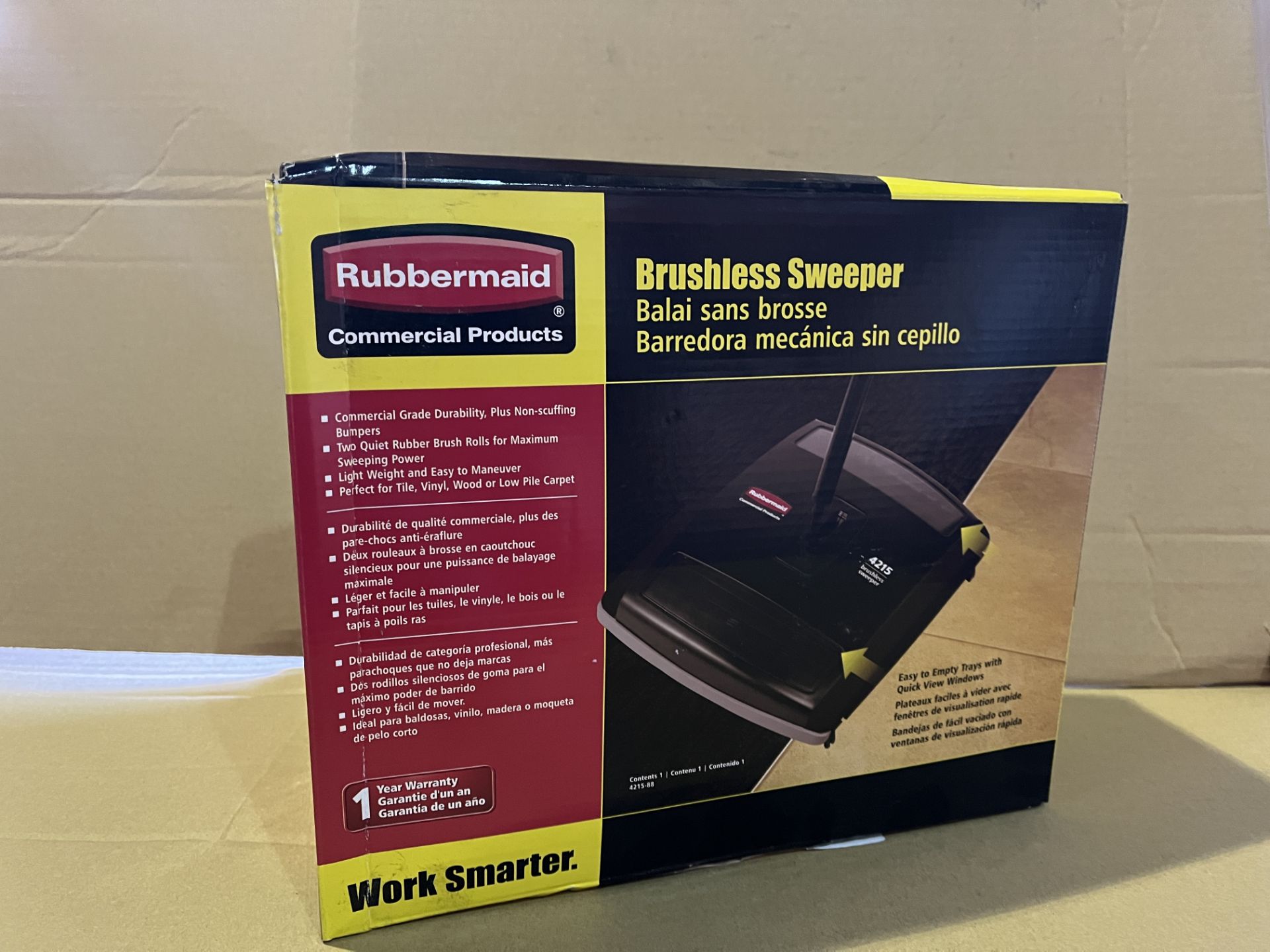 3 X BRAND NEW RUBBERMAID BRUSHLESS MECHANICAL SWEEPER RRP £80 R15