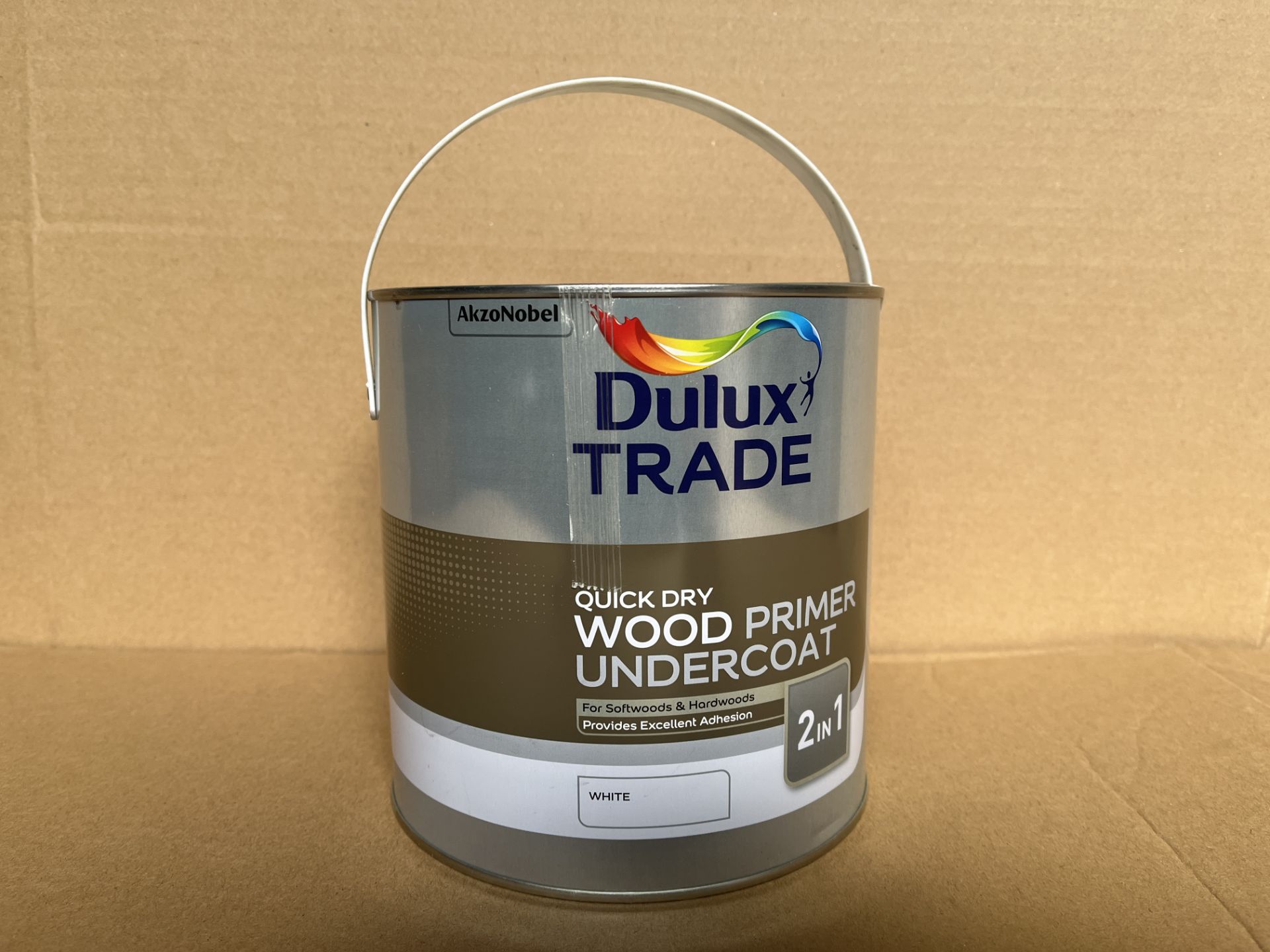 7 X BRAND NEW DULUX TRADE QUICK DRY 2 IN 1 WOOD PRIMER UNDERCOAT 2.5L RRP £40 PER TUB S1-36