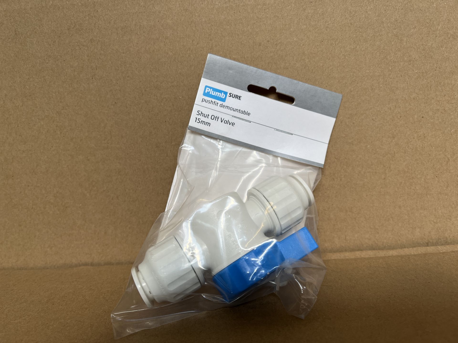 56 X BRAND NEW PLUMB SURE 15MM SHUT OFF VALVES RRP £6 EACH S1-10