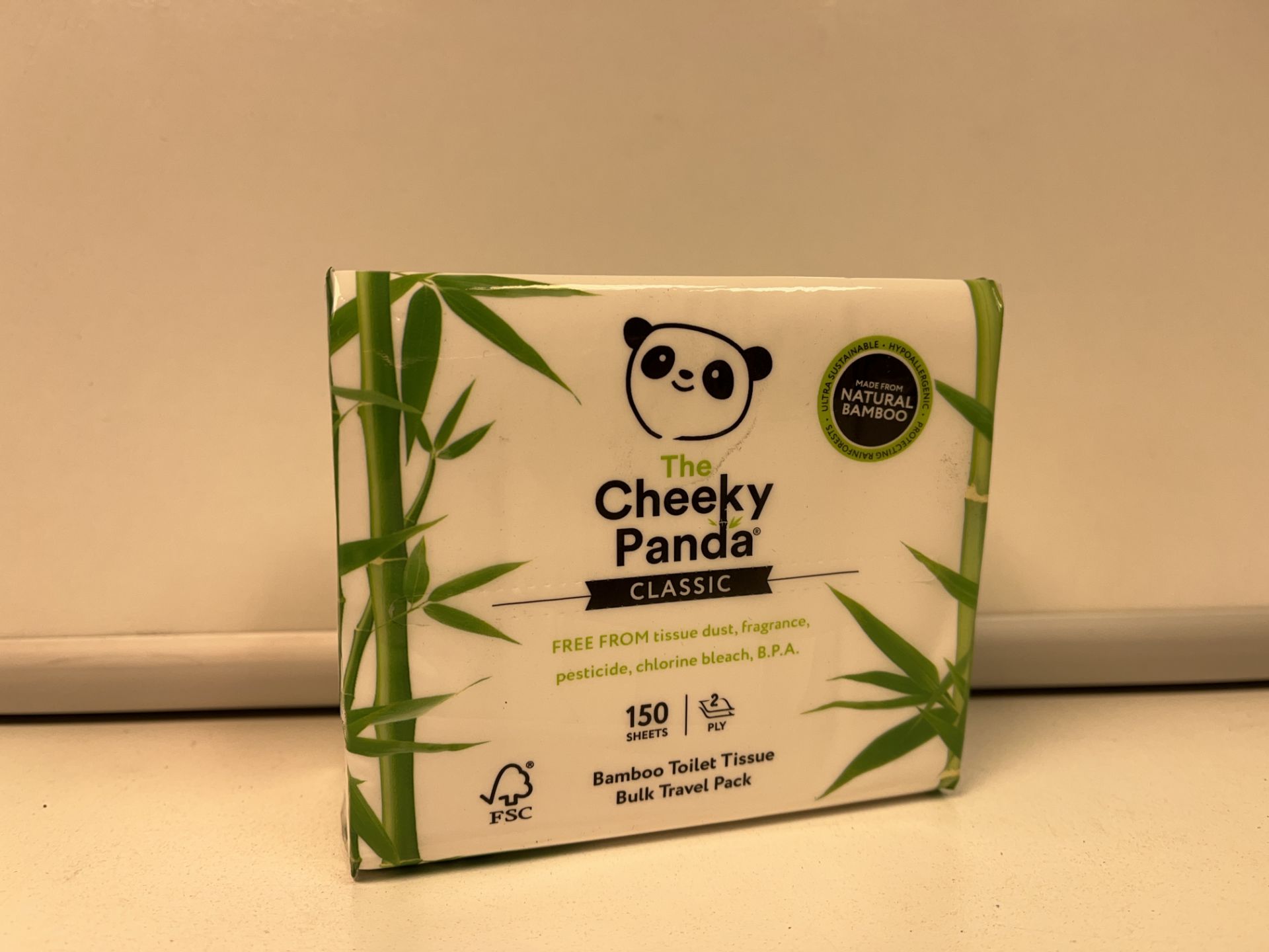 180 X BRAND NEW PACKS OF 150 SHEETS OF PANDA BAMBOO TOILET TISSUE BULK PACKS 2 PLY R18