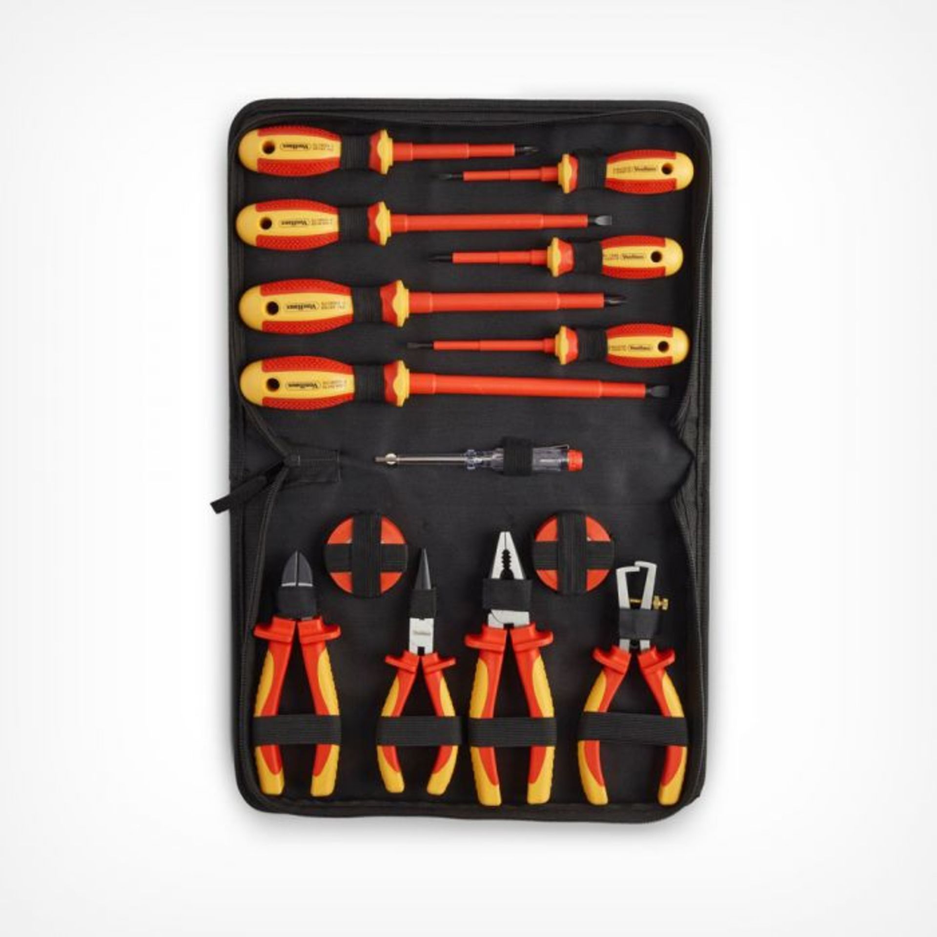 VDE Hand Tool Set. This fully VDE-rated set of insulated hand tools provides you with the perfect