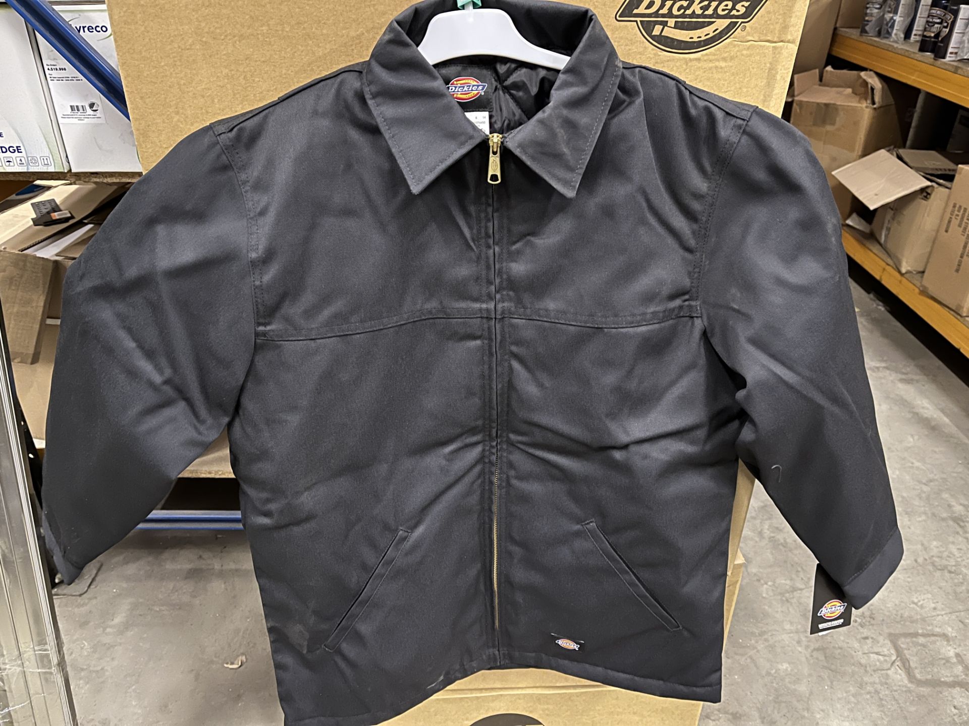 5 X BRAND NEW DICKIES INSULATED BLACK TWILL JACKETS SIZE SMALL RRP £129 EACH S2