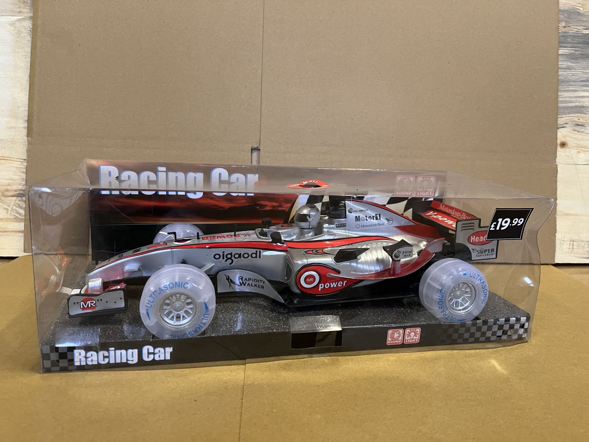29 X RACING CAR WITH LIGHTS AND SOUNDS RRP £20 EACH (UNCHECKED, UNTESTED RETURNS) S1-13