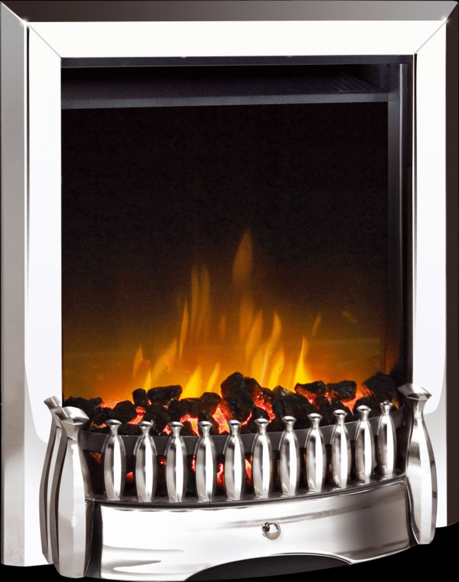 Brand New Dimplex Exbury Chrome Optiflame Electric Inset Fire RRP £470.00 • Traditional and canopy