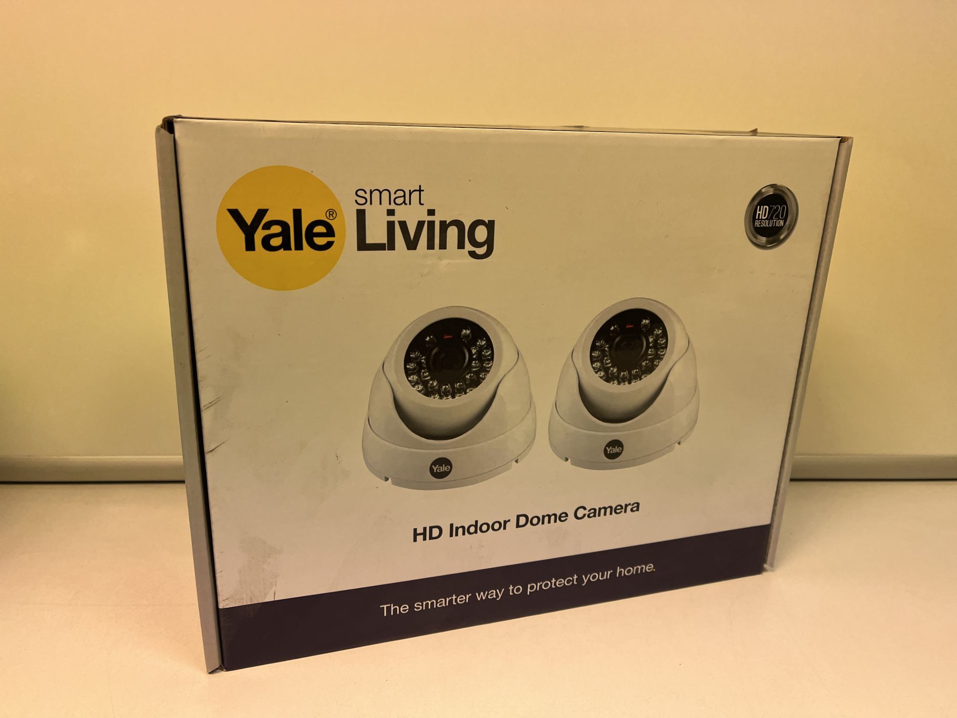 TRADE LOT - 10 X NEW BOXED SETS OF 2 YALE SMART LIVING HD DOME CAMERAS. HD720 RESOLUTION WITH IR