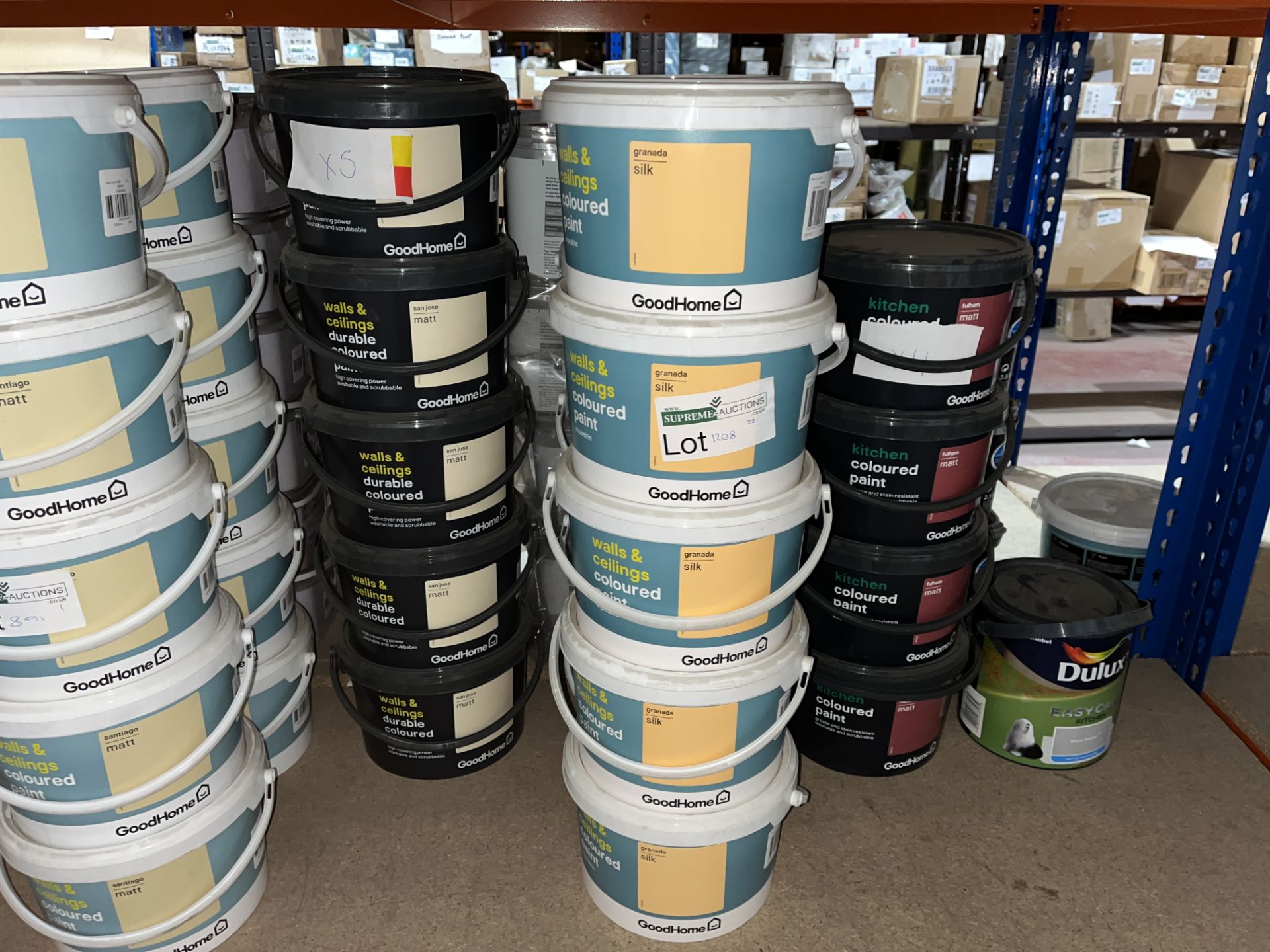 15 PIECE MIXED PAINT LOT INCLUDING GOODHOME GRANADA, GOODHOME FULUHAM, DULUX PCK