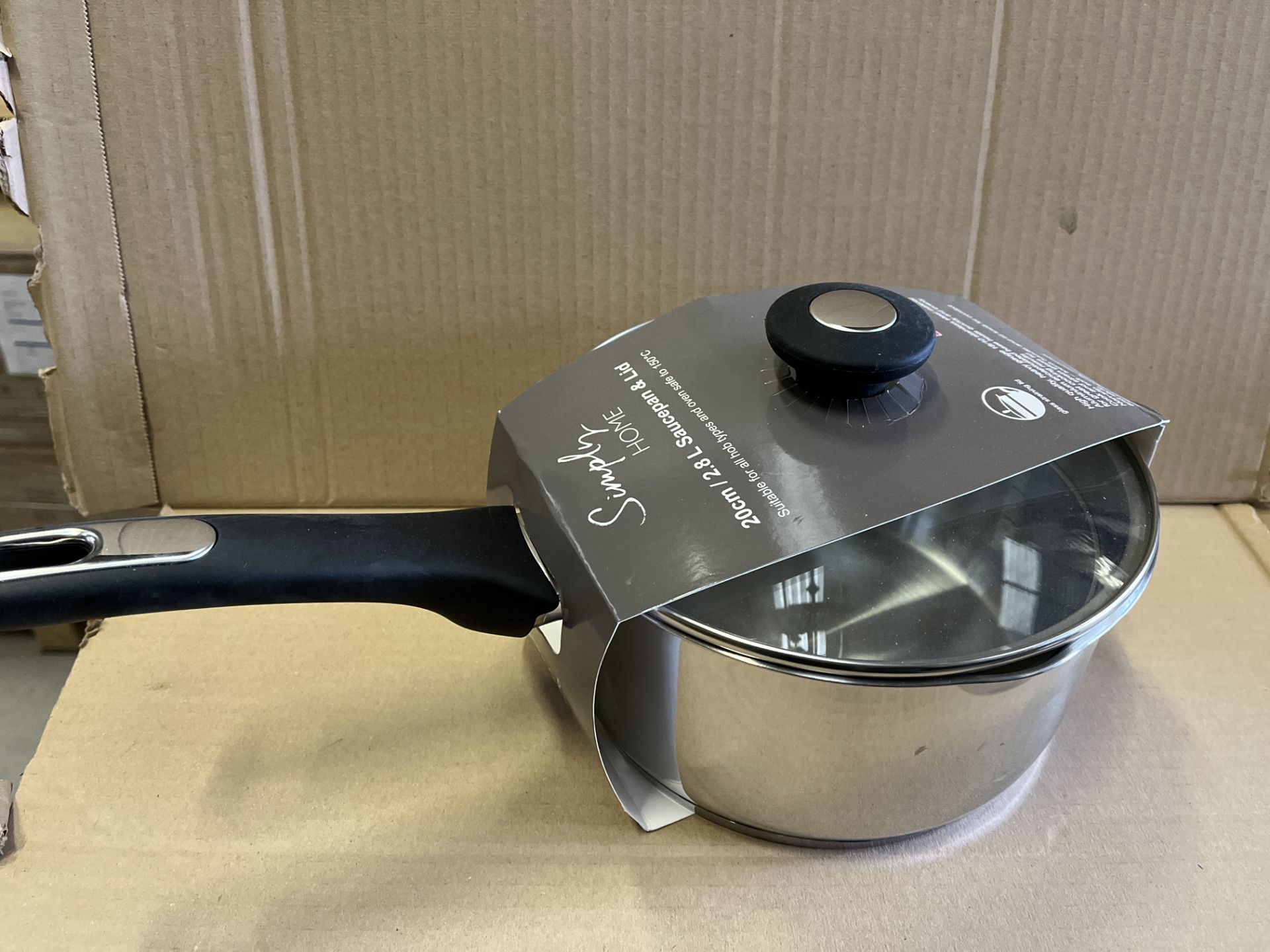 4 X BRAND NEW 20CM SIMPLY BE SAUCEPANS WITH LIDS RRP £45 EACH AM44