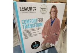 PALLET TO CONTAIN 40 X NEW BOXED HoMedics Comfort Pro Transform Throw with Vibrating Massage and