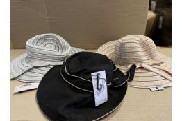 50 X BRAND NEW ASSORTED PIA ROSSINI SUN HATS RRP £12-30 EACH S1P23
