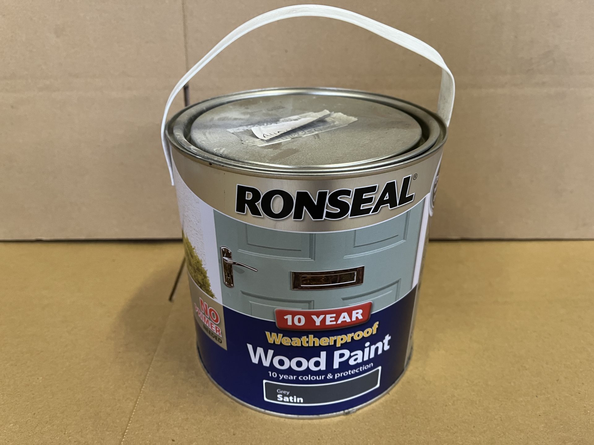 9 X BRAND NEW RONSEAL GREY SATIN WOOD STAIN 2.5L RRP £45 EACH S1-30