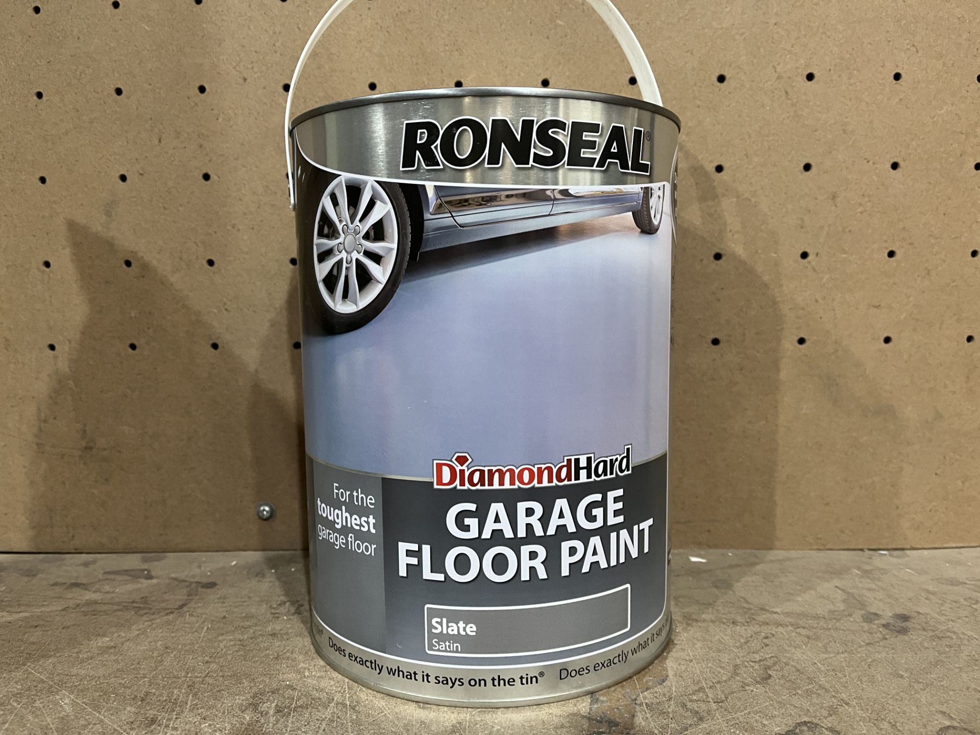 6 X BRAND NEW RONSEAL DIAMOND HARD SLATE SATIN GARAGE FLOOR PAINT 5L RRP £55 EACH PCK