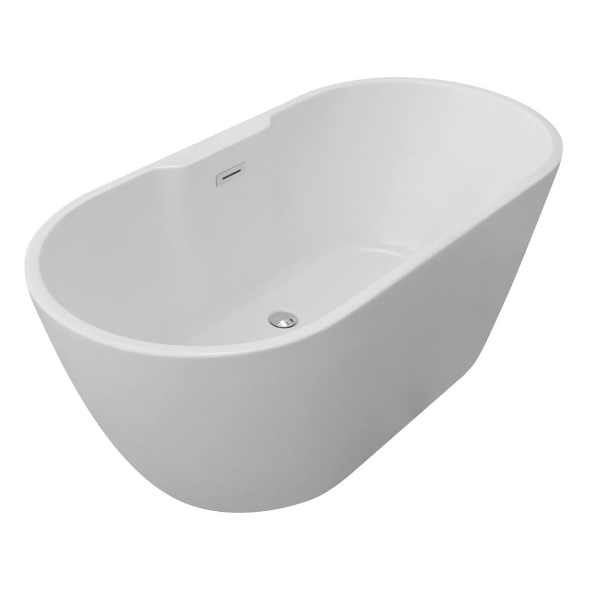 (EE100) Harlesden 1550 x 745 White Freestanding Bath DIBF0074 RRP £1090.00