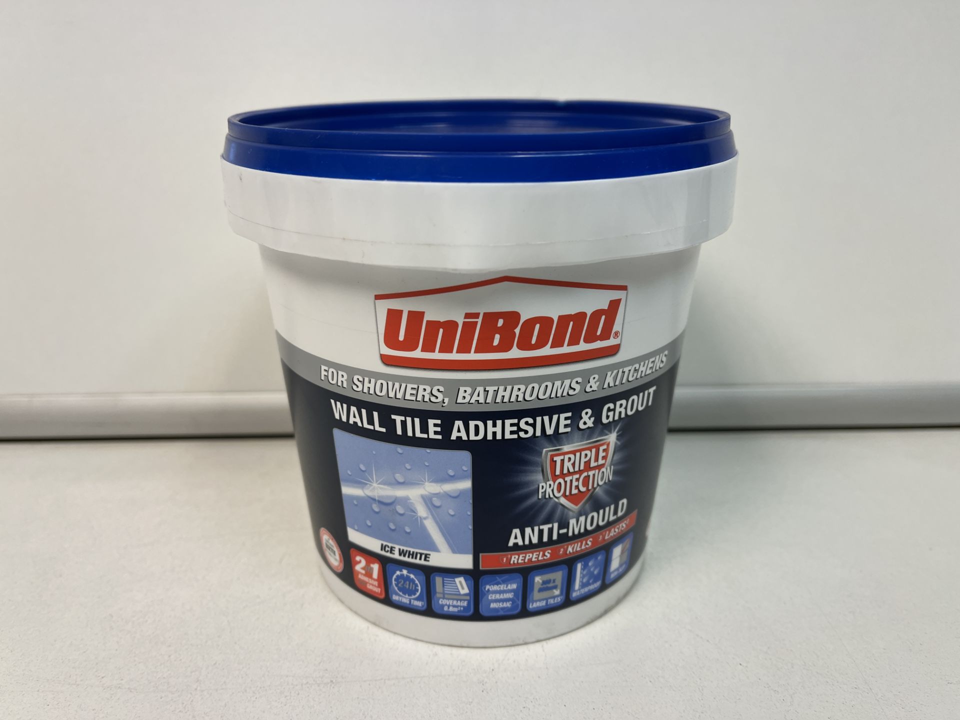 48 X BRAND NEW UNIBOND WALL TILE ADHESIVE AND GROUT 1.28KG R10