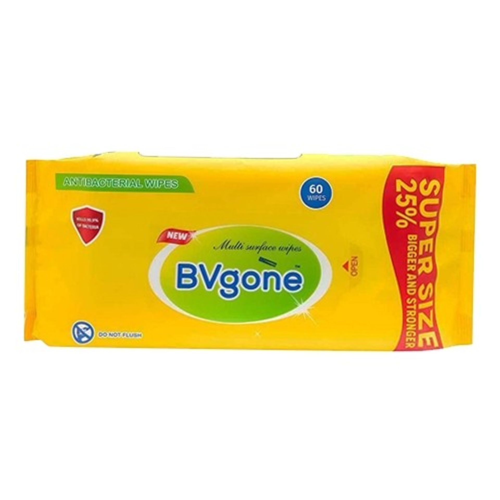 PALLET TO CONTAIN 1,440 x Packs of 60 wipes Bvgone Antibacterial Wipes – Get these new BVgone Non-